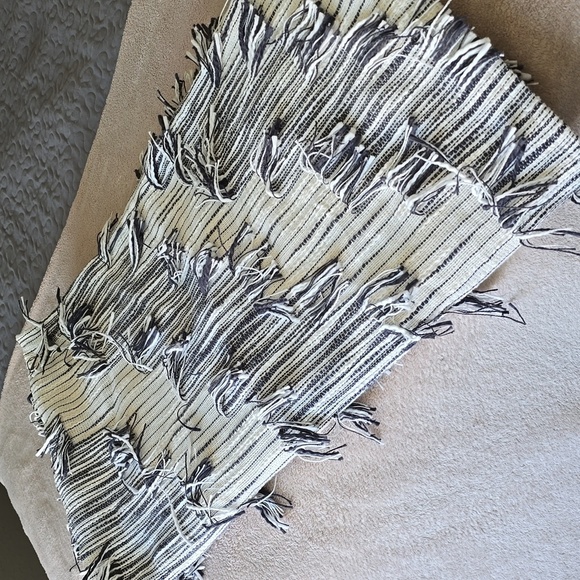 Anthropologie Boho 100% Cotton Fringe Throw| NWOT - Picture 6 of 9